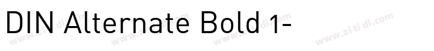 DIN Alternate Bold 1字体转换